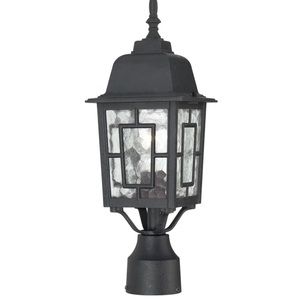 Banyon Textured Black Outdoor Post Light